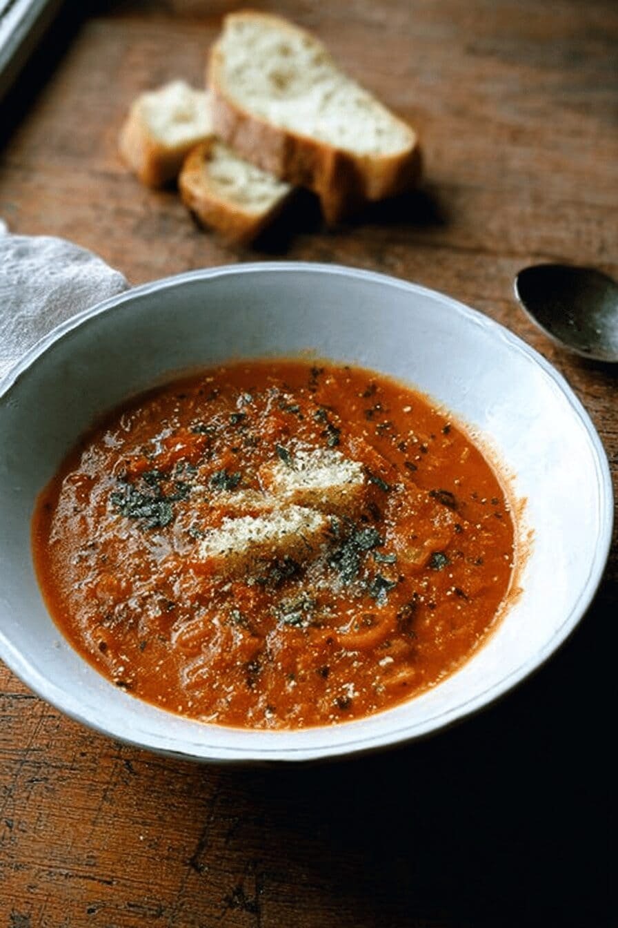 Simple Ingredients, Deep Flavor: The Healthy Roasted Tomato Bread Soup